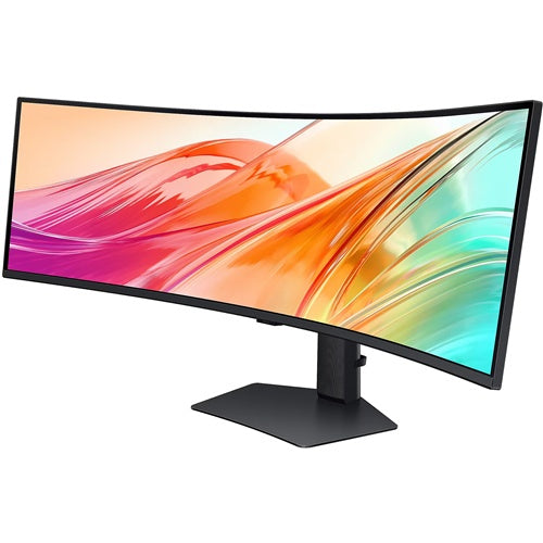 Monitor Samsung ViewFinity S49F950UAU (124 cm (49"), DQHD, VA, ukrivljen, HDR, KVM, USB-vozlišče, USB-C, 120Hz zaslon,črn)