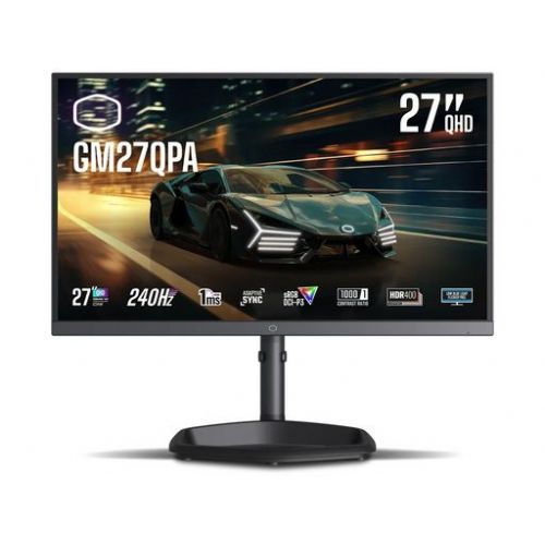 Monitor Cooler Master GM27QPA (68,6 cm (27"), črn, QHD, IPS, Adaptive-Sync, 240Hz panel)