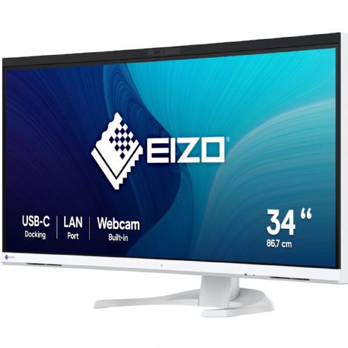 Monitor Eizo FlexScan EV3450XC-WT 34,1" UWQHD IPS bel, ukrivljen zaslon, USB-C, spletna kamera, mikrofon