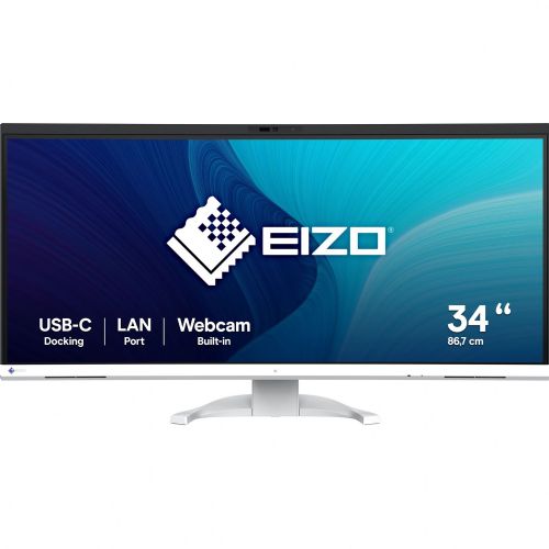 Monitor Eizo FlexScan EV3450XC-WT 34,1" UWQHD IPS bel, ukrivljen zaslon, USB-C, spletna kamera, mikrofon