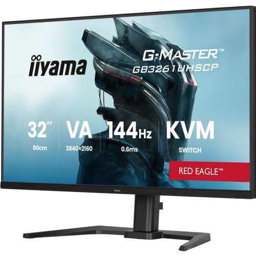 Monitor Iiyama G-Master GB3261UHSCP-B1 31,5", 4K UltraHD, VA, 144Hz, USB-C, KVM, črn (mat)