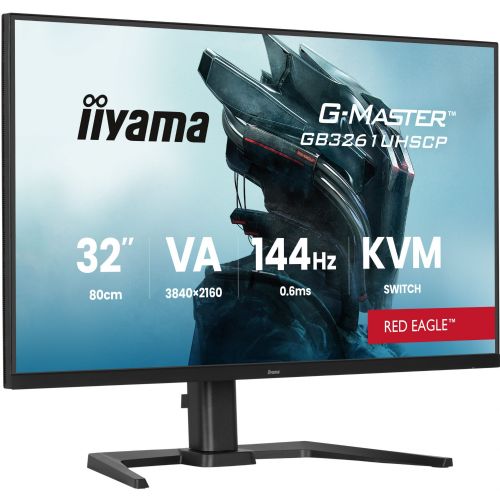 Monitor Iiyama G-Master GB3261UHSCP-B1 31,5", 4K UltraHD, VA, 144Hz, USB-C, KVM, črn (mat)