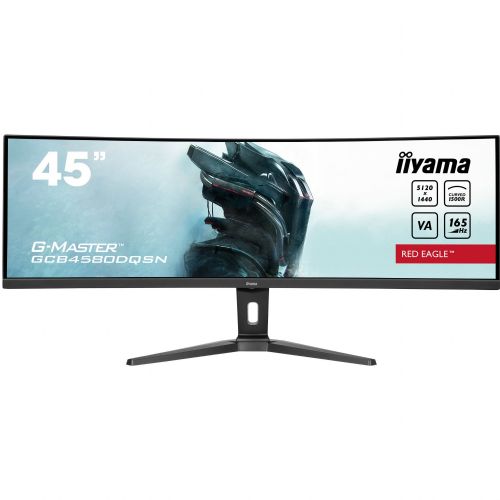 Monitor Iiyama G-MASTER GCB4580DQSN-B1 105.06 cm (45''),5120x1440 (WQHD), VA, 450cd/m2, 32:9 165Hz 0,8ms HDMI DP USB-C 90W, RJ45 KVM LS črna