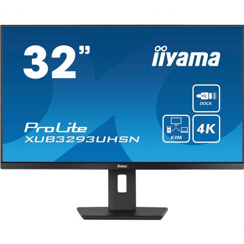 Monitor Iiyama LCD Business XUB3293UHSN-B5 80,1 cm (31,5'), 3840x2160 (4K UHD), IPS, 350cd/m2, 4ms, HDMI, DisplayPort, USB-C 65W, črn