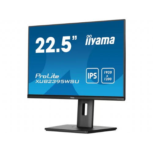 Monitor Iiyama ProLite monitor XUB2395WSU-B5, 57,15 cm (22.5") nastavljiv po višini, IPS, 1920 x 1200, vrtljiva funkcija, HDMI, DisplayPort, USB Hub, črna