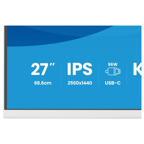 Monitor Iiyama ProLite XB2797QSNP-W1 27", QHD, IPS, USB-C, bel, KVM