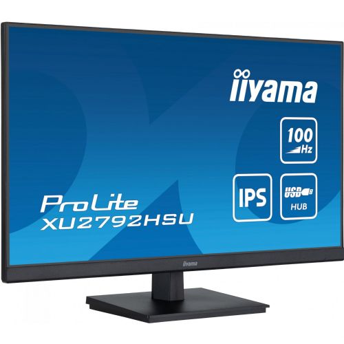 Monitor Iiyama ProLite XU2792HSU-B6 68,58 cm (27"), 1920x1080 (FHD), 250cd/m2, 16:9 FHD IPS 100Hz 0,4ms HDMI DP USB VESA, črna