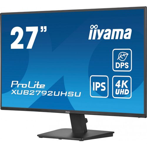 Monitor IIYAMA ProLite XU2792UHSU-B6 68,5cm (27"), 3840 x 2160 (4K UHD), IPS, 350 cd/m2, DP/HDMI/USB zvočnik