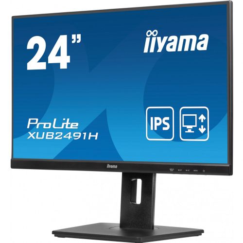 Monitor Iiyama ProLite XUB2491H-B1 60,5 cm (23,8"), FullHD, IPS, Adaptive Sync, ergonomsko stojalo, 100Hz plošča, črna