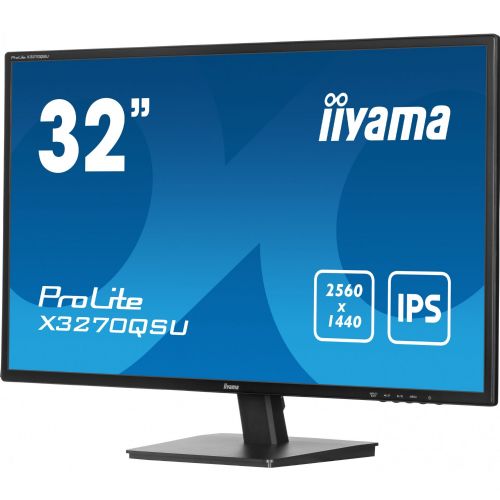 Monitor Iiyama X3270QSU-B1, 80cm (31,5") 2560 x 1440, 16:9, IPS, 250 cd/m2, 100 Hz, 3ms, črna