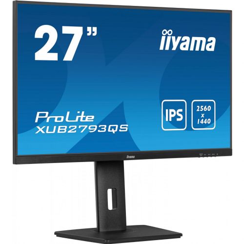 Monitor Iiyama XUB2793QS-B7, 68,5 cm (27"), 2560 x 1440, 16:9, IPS, 300 cd/m2,1 ms, črna