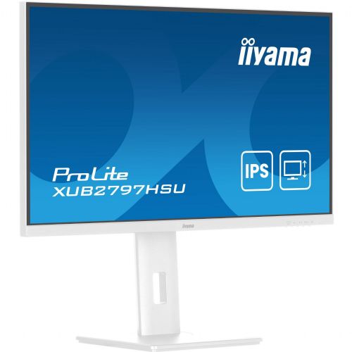 Monitor Iiyama XUB2797HSU-W2, 68,6 cm (27"), 16 : 9, HDMI + DP + 2 x USB, IPS, 100 Hz, črna