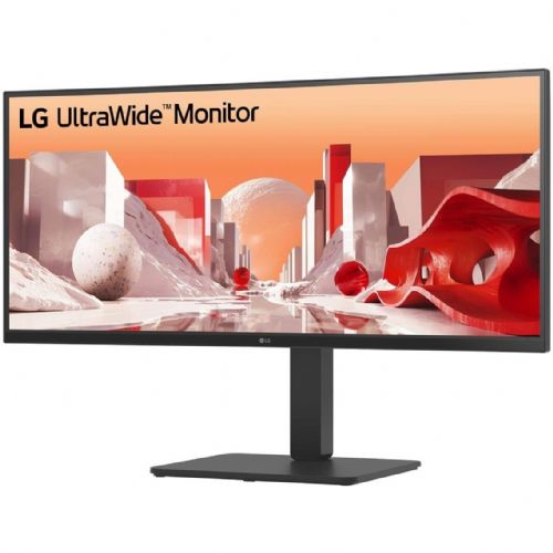 Monitor LG 34BA75QE-B 86,4 cm (34"), 3440x1440 (QHD), IPS, 300 cd/m2, 21:9 ukrivljen 5ms 60Hz HDR10 HDMI DP USB-C 90W, zvočnik, črna