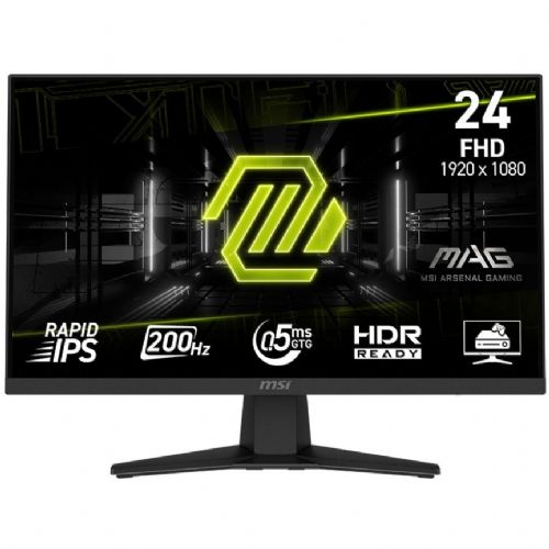 Monitor MSI MAG 244F 60,5 cm (23,8-palčni), FullHD, Rapid-IPS, 1920 x 1080, 16:9, 300 cd/m², 200 Hz, HDMI, DP, Free-Sync-Premium, Adaptive-Sync