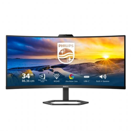 Philips 34E1C5600HE/00 34" curved monitor, WQHD, 100 Hz, USB-C, webcam