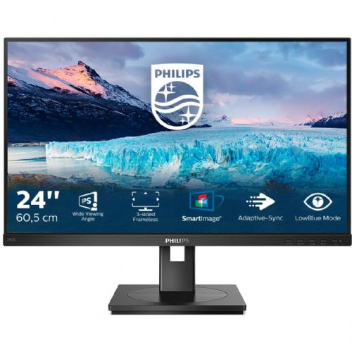Monitor Philips S-Line 242S1AE 60,5 cm (23,8"), 16:9 4ms HDMI DVI VGA DisplayPort VESA Pivot Speaker Full HD, črna