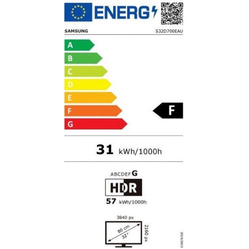 Monitor Samsung B2B ViewFinity S7 S70D UHD 81,28 cm (32,0''), 3840 x 2160 (4K UHD), VA, 350cd/m2, 16:9, DP, HDMI, črna