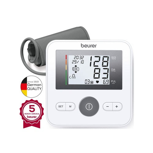 Upper arm blood pressure monitor Beurer BM 27+, white/black