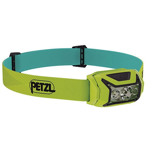 Petzl ACTIK 450 lm headlamp, LED, green, range 100 m, operating time up to 100 h