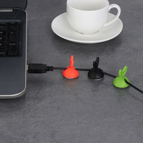 Desk cable holder Pink Bunny