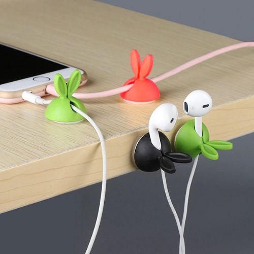 Green Bunny Desk Cable Holder