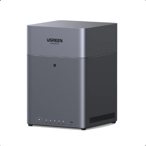 NAS sistem Ugreen DH4300 Plus 8 jeder, 8 GB RAM, 4x 2,5"/3,5" reže, do 120 TB, črna