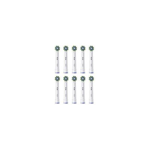 Oral-B Cross Action electric toothbrush and shower attachment 10 pieces, X-shaped bristles, 16° angle, indicator bristles, compatible with Oral-B (except Pulsonic, Sonic, iO)