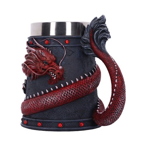 NEMESIS NOW DRAGON COIL RED mug 16CM