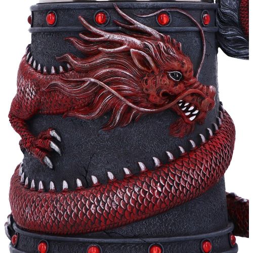 NEMESIS NOW DRAGON COIL RED mug 16CM