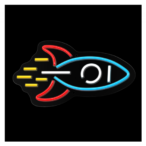 Neon LED light - Rocket