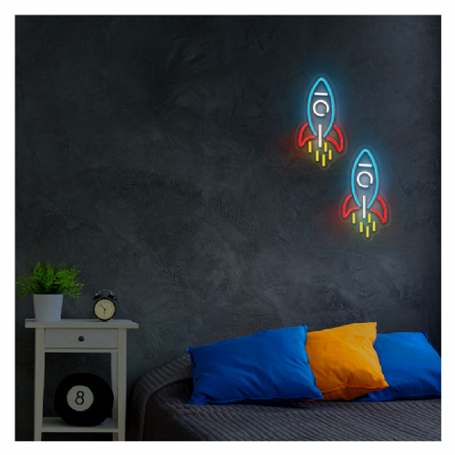 Neon LED light - Rocket