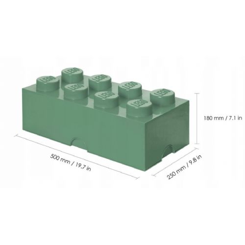Škatla za shranjevanje gradnikov LEGO 8, peščeno zelena (40041747)