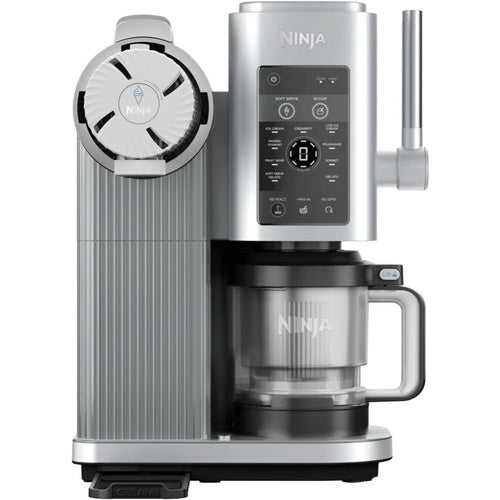 Ninja CREAMi Scoop & Swirl Ice Cream Maker NC701EU, 13 Programs, Soft Serve, 2 Bowls, 800 W, Silver