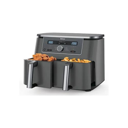 Ninja DZ400EU air fryer, 9.5 l, double bowl, up to 240°C, 2470 W, easy cleaning