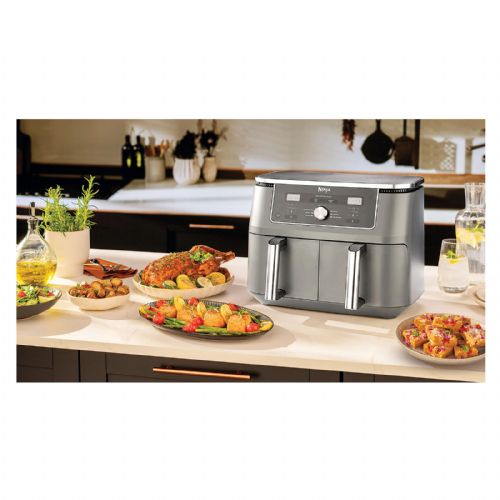 Ninja DZ400EU air fryer, 9.5 l, double bowl, up to 240°C, 2470 W, easy cleaning