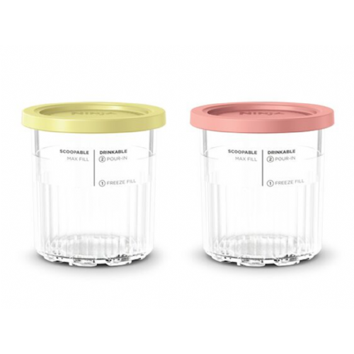Ninja XSKPNTLD2EUUK Creami Deluxe Containers, 2 Pieces, with Lids