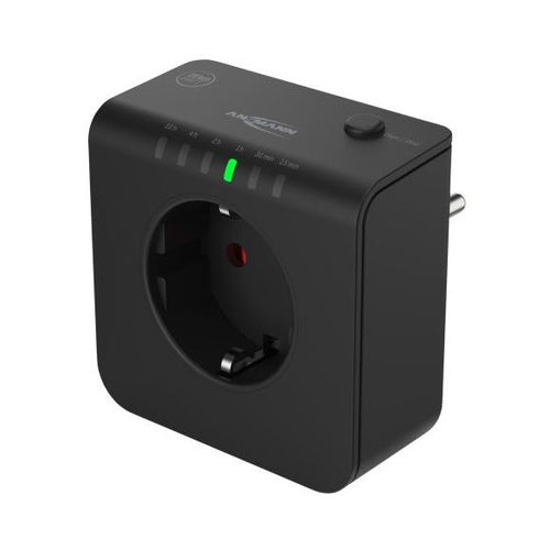 Ansmann AES 1.4 socket timer switch (black, simplest operation with a single button)