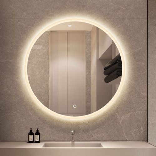 Round LED mirror S617B, diameter 70cm, LED bathroom mirror