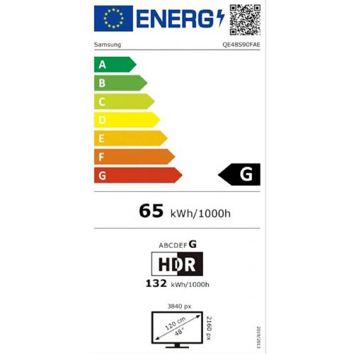 Televizor Samsung QE48S90FAEXXH, 121 cm (48"), 3840 x 2160 (4K UHD), OLED, 144 Hz, 40 W, Tizen (QE48S90FAEXXH)
