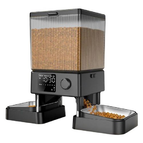 Oneisall Dual Automatic Pet Food Feeder Without WIFI