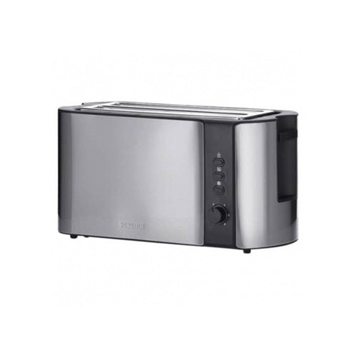 Severin AT 2590 long-slot toaster, 1400W, for 4 slices of toast, black/stainless steel