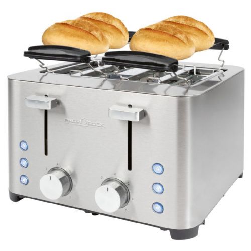ProfiCook PC-TA 1252 toaster (stainless steel, 1500 W, for 4 slices of toast)