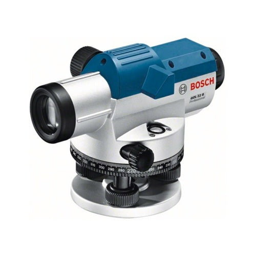 Optical leveling device Bosch GOL 32 G Professional, point and line laser, with stand (blue, case, measuring unit 400 gon)