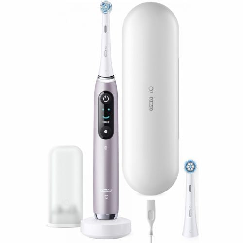 Električna zobna ščetka Oral-B iO Series 9N, magnetna tehnologija iO, 6 načinov delovanja, interaktivni OLED zaslon, senzor tlaka, polnilna baterija, roza