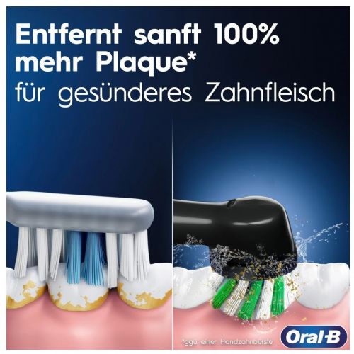 Set električnih zobnih ščetk Oral-B Pro 3 3900 Duo, senzor pritiska, polnilna baterija, črna + bela