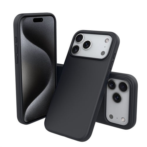 Nevox StyleShell SHOCK phone case black, iPhone 17 Pro Max, polycarbonate/silicone/microfiber, camera and port cutouts, shockproof