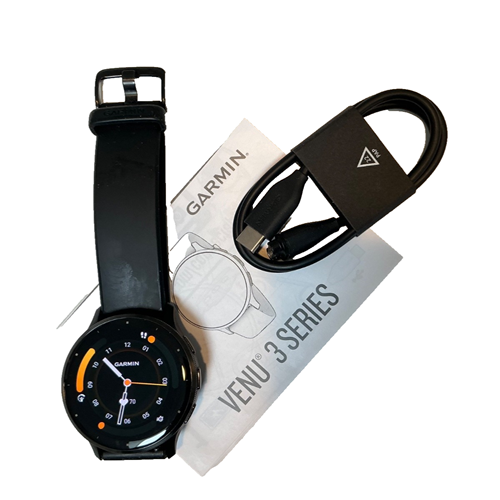 Garmin Venu 3 45mm Slate Grey Smartwatch, Gorilla Glass, 8GB, Music Storage, 5 ATM Water Resistance