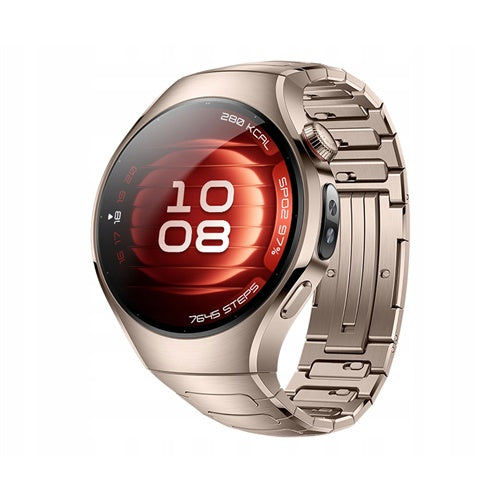 Pametna ura Huawei Watch 5 42 mm (Soc-L29M) (bež, titanova zapestnica v peščeno zlati barvi, ohišje iz nerjavečega jekla)