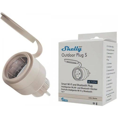 Shelly S Gen3 outdoor smart socket, IP44, Wi-Fi/Bluetooth, power measurement, 2500 W