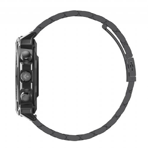 ATOM smartwatch, black steel